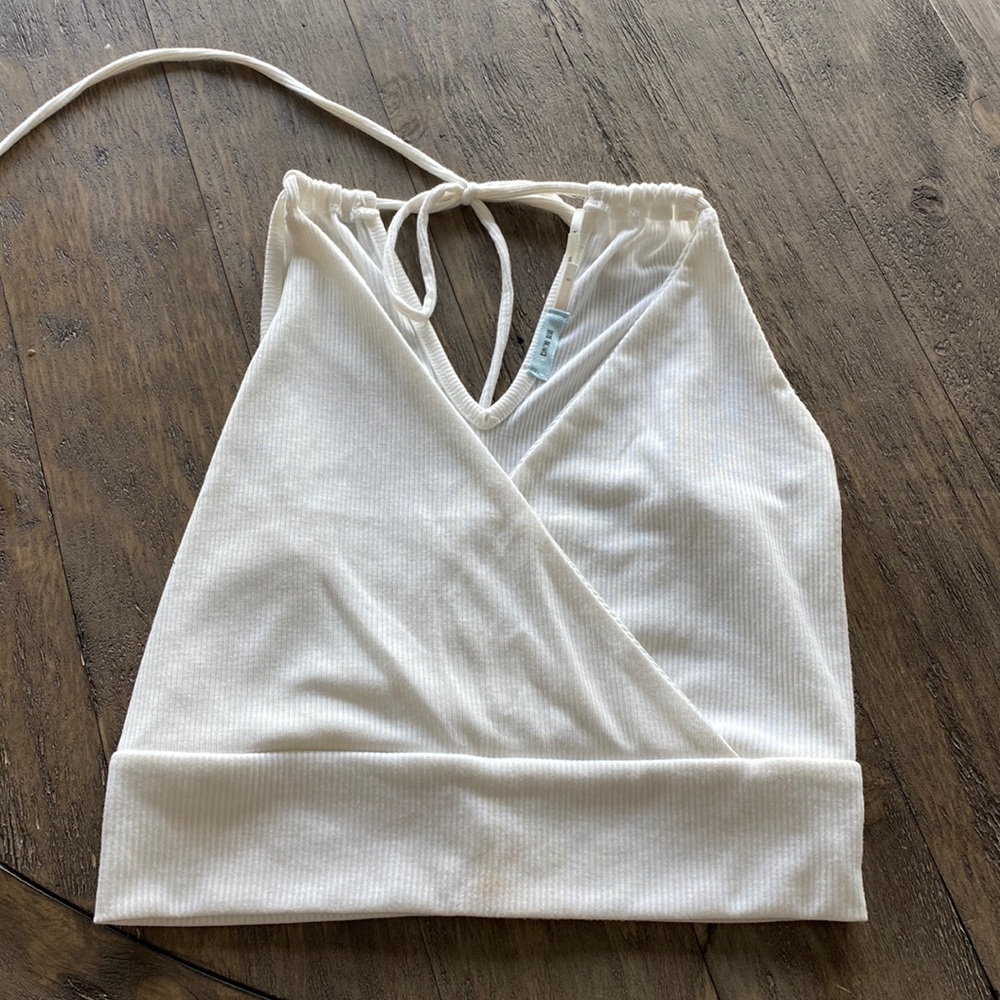 White crop top